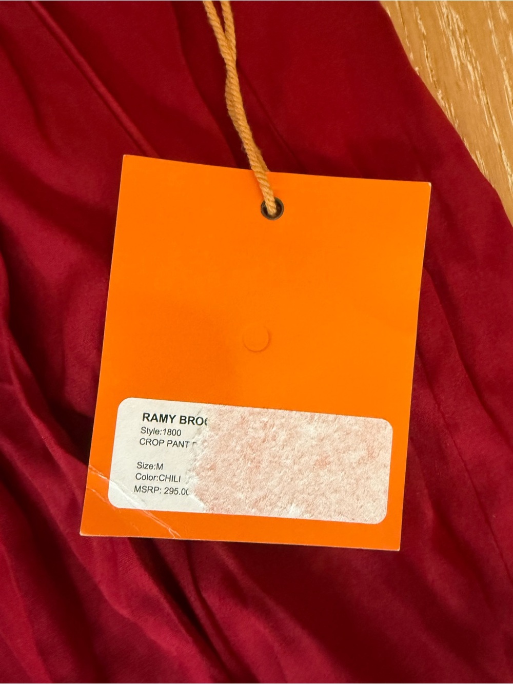 Ramy Brook Crop Jogger Pants Women's Chili Drawstring
New - Picture 5 of 10